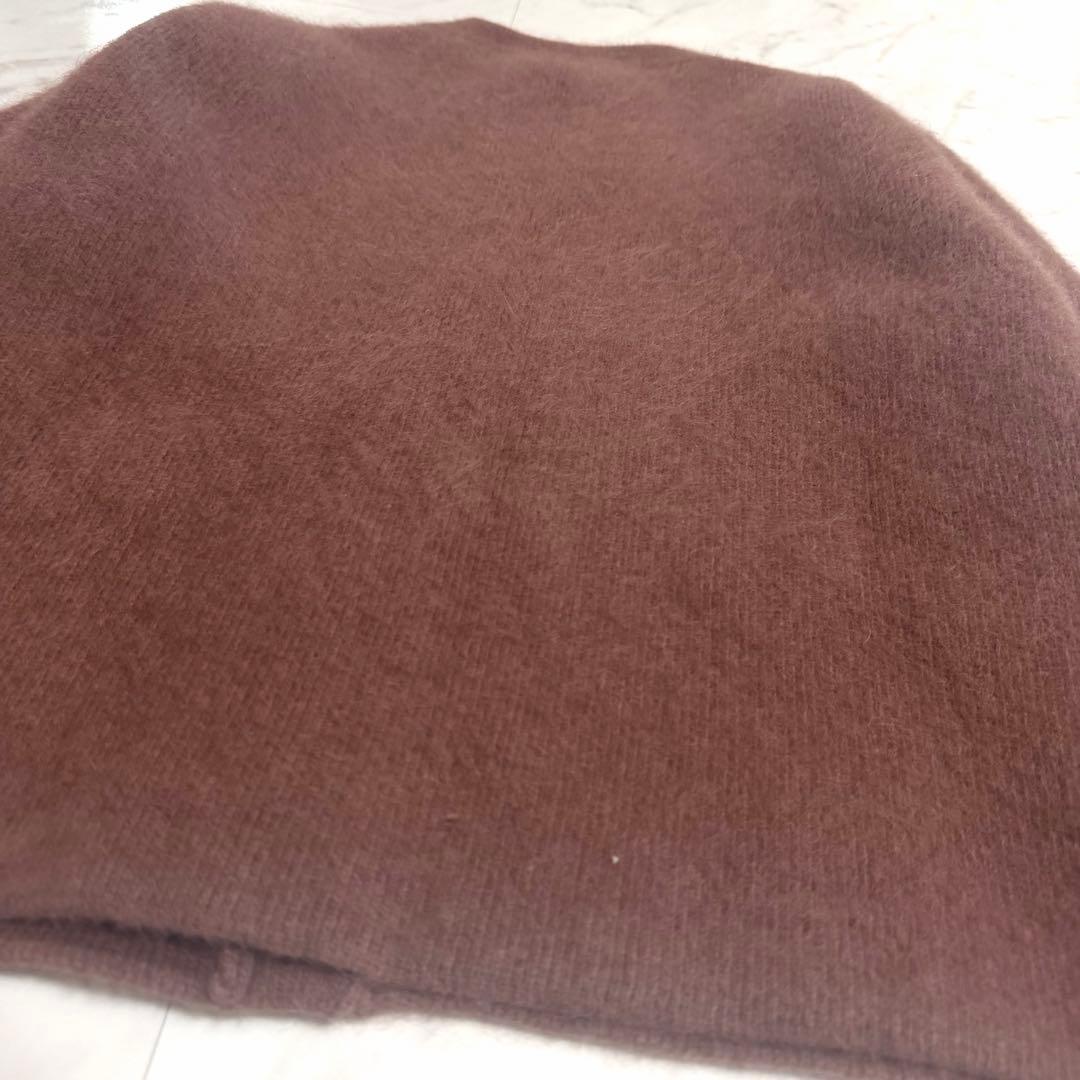 【美品】完売品✨️アニュアンス ラクーン ブレンド ノーカラー ニット ジャケット