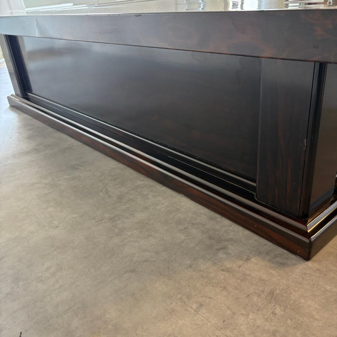 銘木　黒檀　囲炉裏テーブル　木製火鉢×座卓