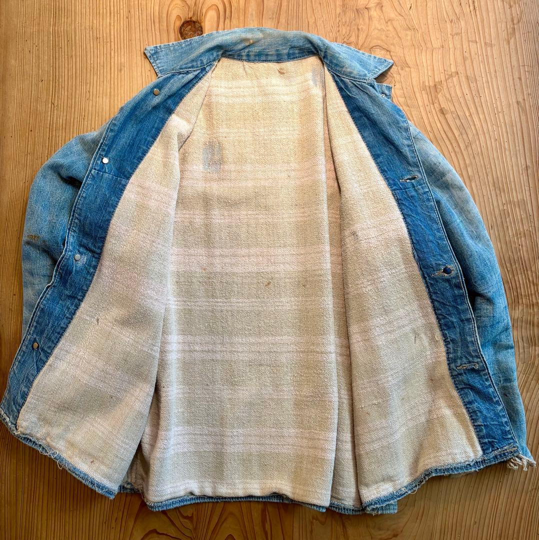 50s ビンテージ カバーオール ブランケットデニム　月桂樹ボタン