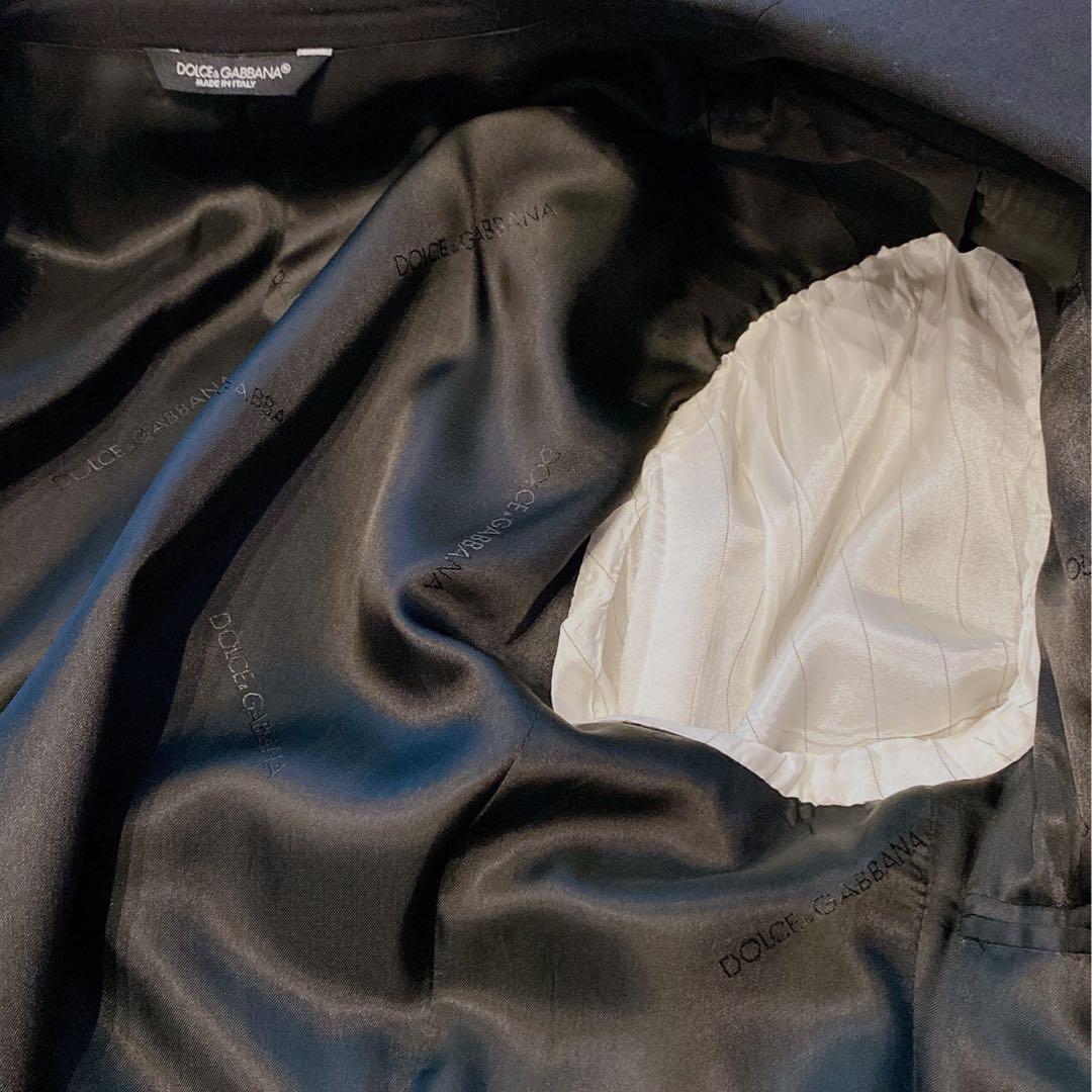 【美品】DOLCE&GABBANA ブラック 2Bスーツ セットアップサイズ46