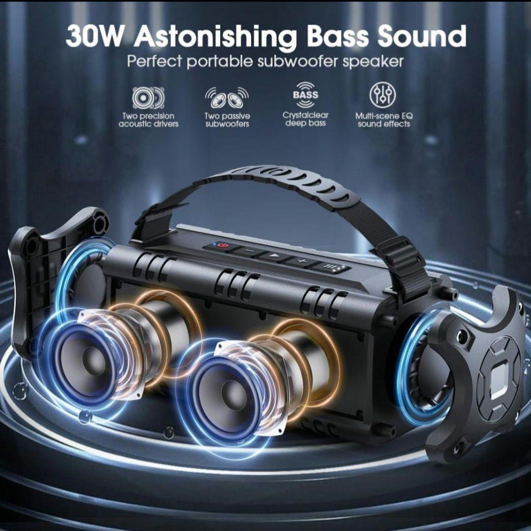 新品　ワイヤレススピーカー　防水　屋外　高音質　Bluetooth　簡単