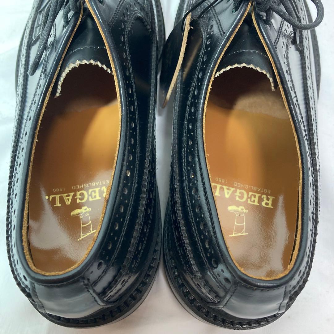 未使用 REGAL リーガル　ウイングチップ　外羽根　25EE 黒　2589