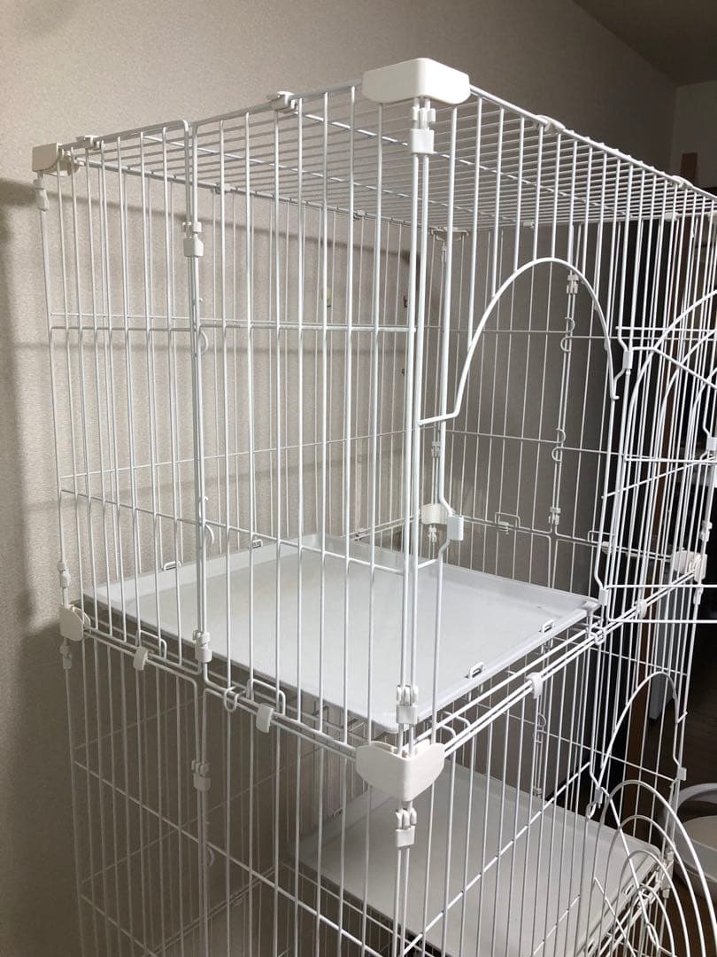 アイリスオーヤマ オリジナルペットケージ 3段 キャスター付 ホワイト