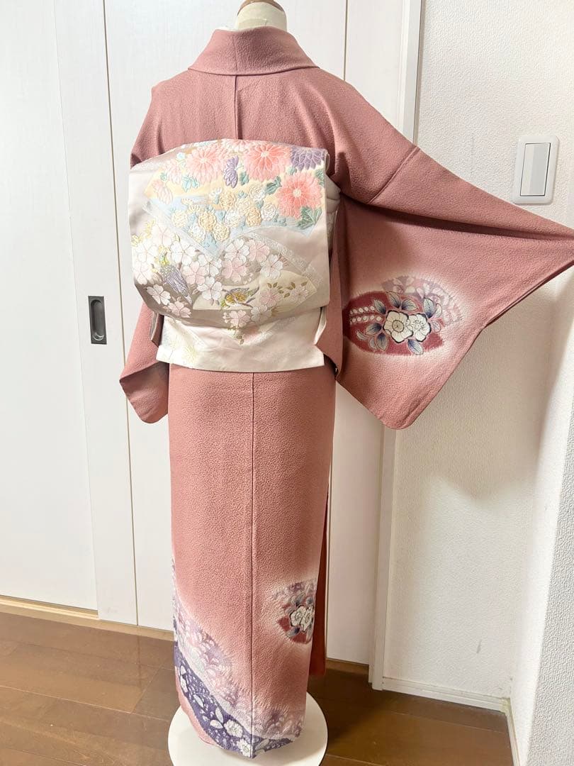 正絹訪問着　人気　辻が花　フルセット4点　卒業式　入学式　七五三　小柄さん