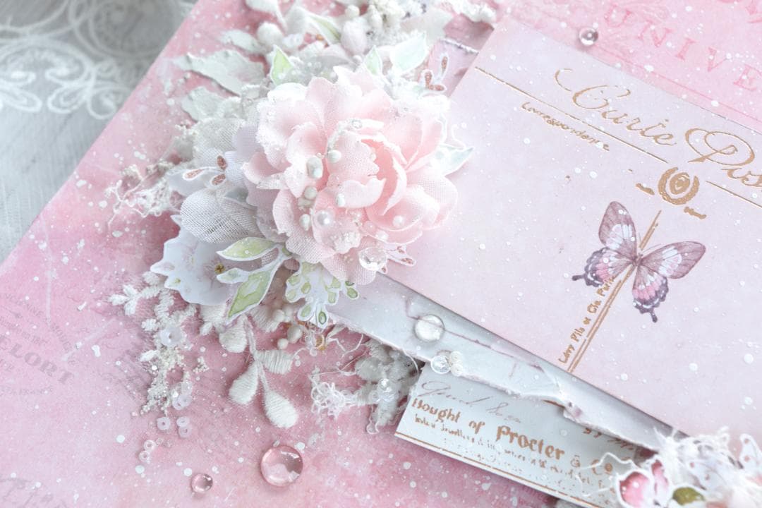 *。゜Love ゜。*　スクラップブッキング♡フォトフレーム♡完成品