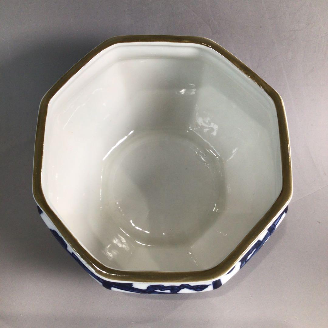 Ｐ２９１　皆具　『平安　鈴木康月造』『染付』『ぶどう棚皆具』　共箱　茶道具