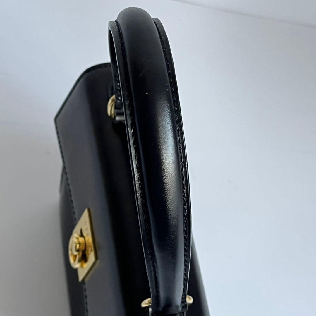 ✨極美品✨　CELINE ガンチーニ　ハンドバッグ　ブラック　黒　ミニ　バッグ
