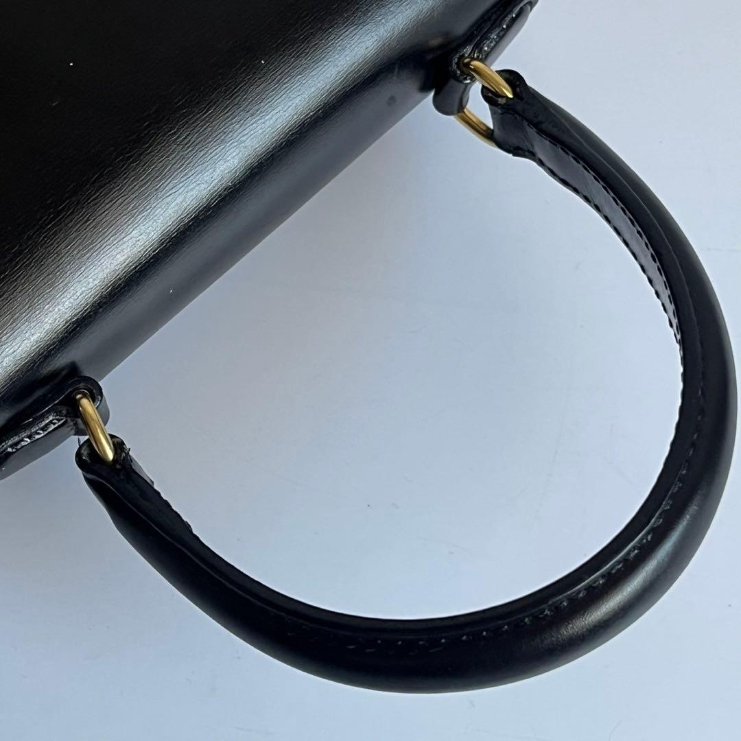✨極美品✨　CELINE ガンチーニ　ハンドバッグ　ブラック　黒　ミニ　バッグ