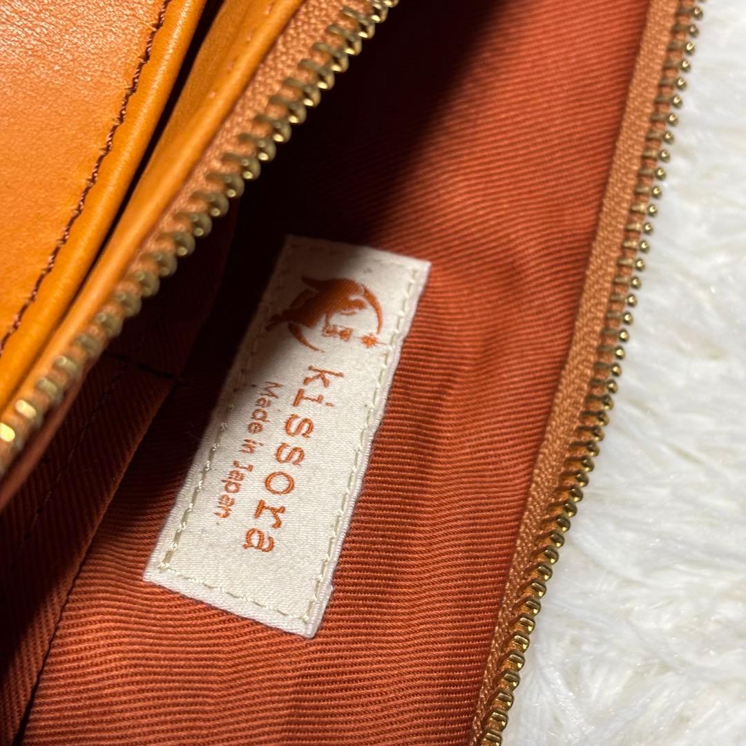 美品✨kissora キソラボディバッグ ウエストポーチ キャメル　牛革