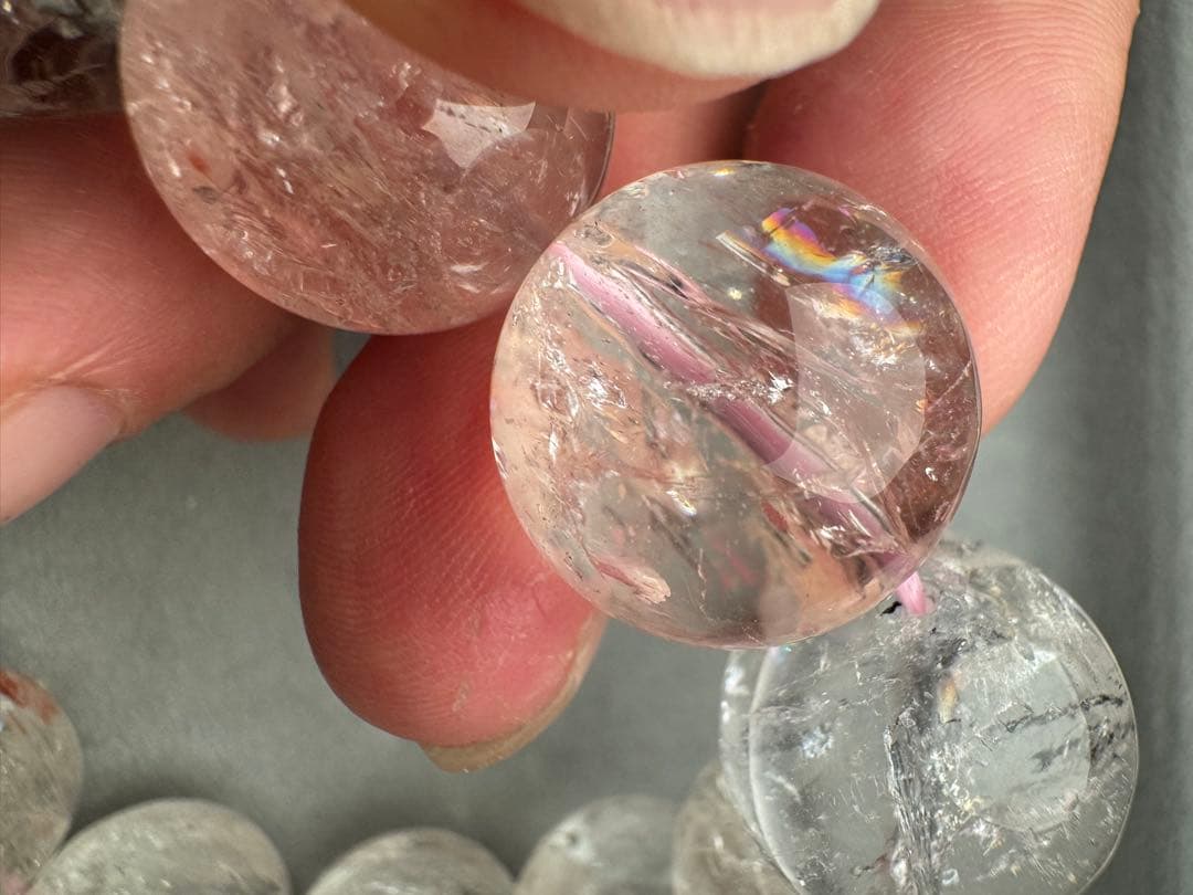 【アルパカさん専用】アイリスローズクウォーツ　19mm