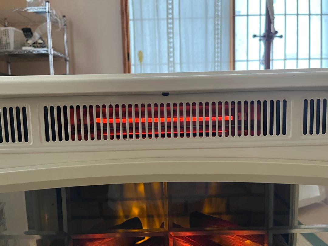 【極美品】QVC 暖炉型ファンヒーター DFI-5010-04 リモコン付き