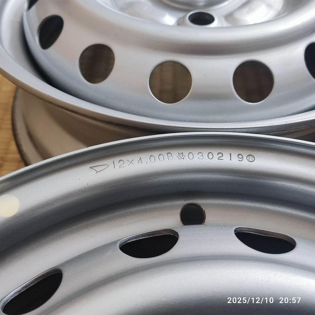 12インチ 4.00B +40 PCD100 純正 ダイハツ 鉄ホイール