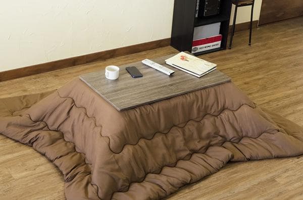 【新品・送料無料】折れ脚アンティークコタツ　90×50　BR/NA