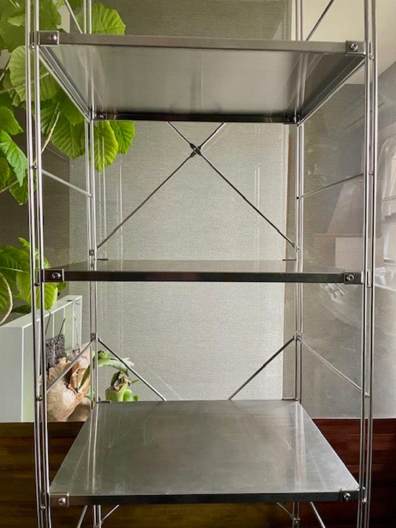 美品◾️無印良品 ステンレスユニットシェルフ特大 6段ALLステンレス◾️キッチン台