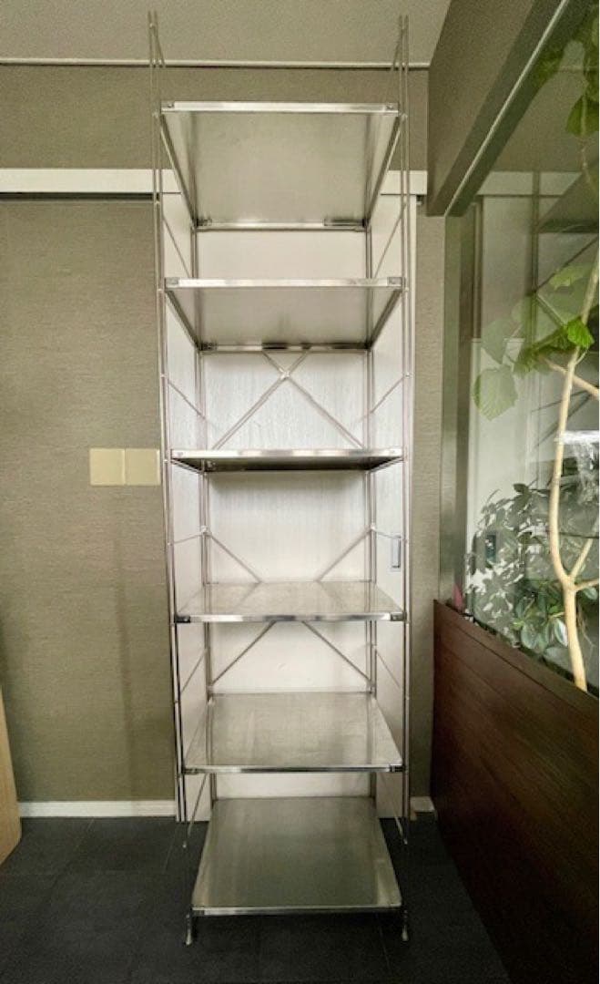 美品◾️無印良品 ステンレスユニットシェルフ特大 6段ALLステンレス◾️キッチン台