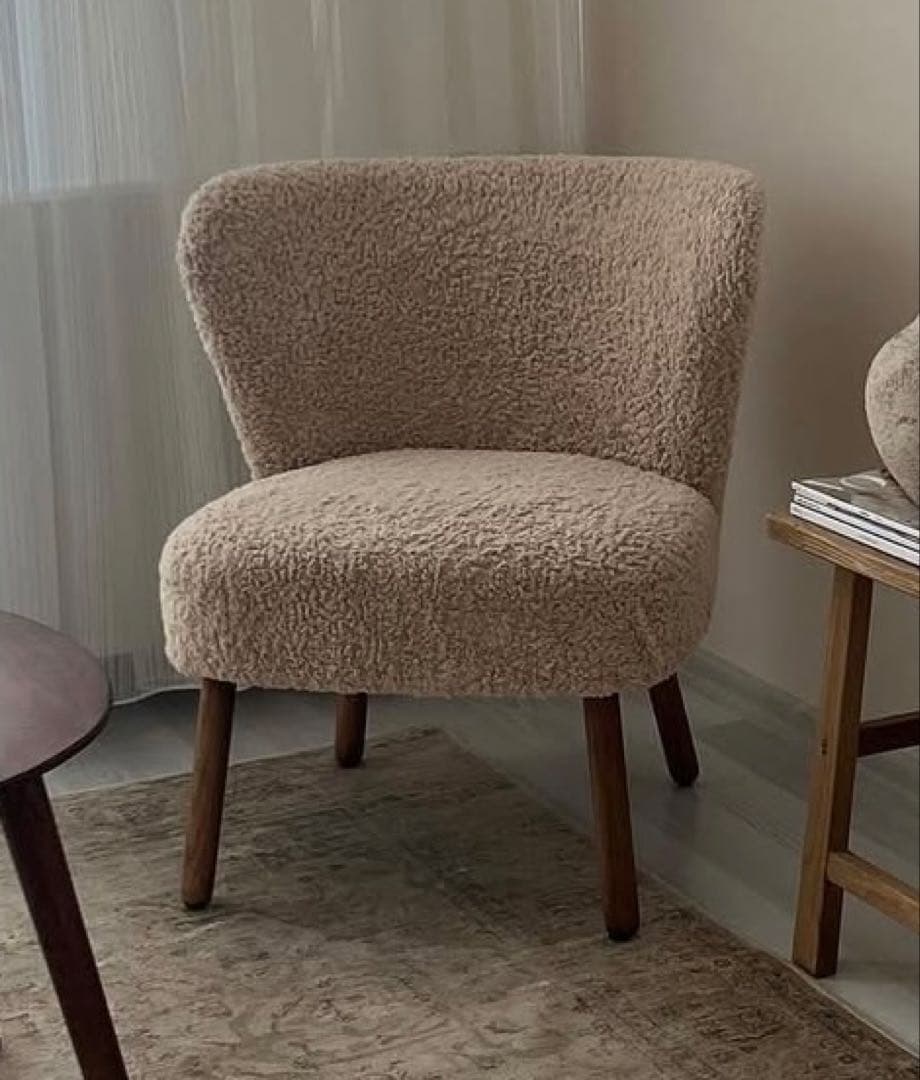 【セット】アームチェアナチュラルカラー　テリー　スツールセット