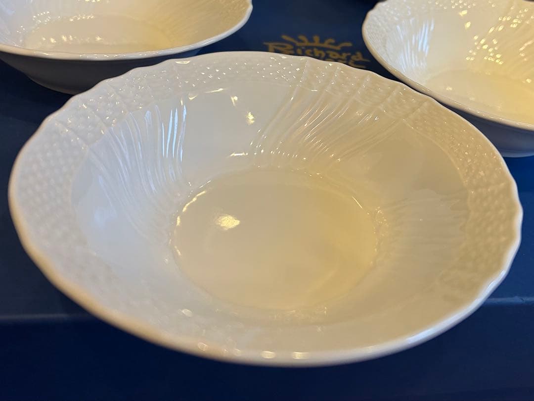 【箱付】リチャードジノリ　フルーツソーサー　サラダボウル　4枚セット