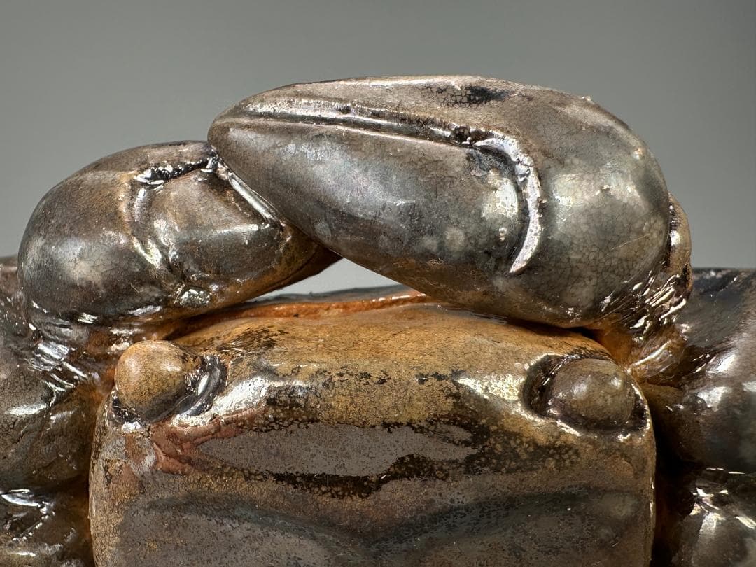 日本美術　香道具　茶道具　蟹形香合　蓋物