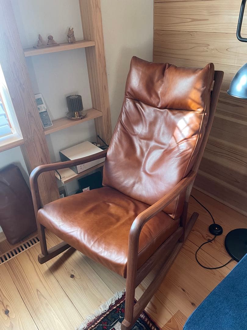 マスターウォールMASTERWAL ロッキングチェア　ブラウンレザー