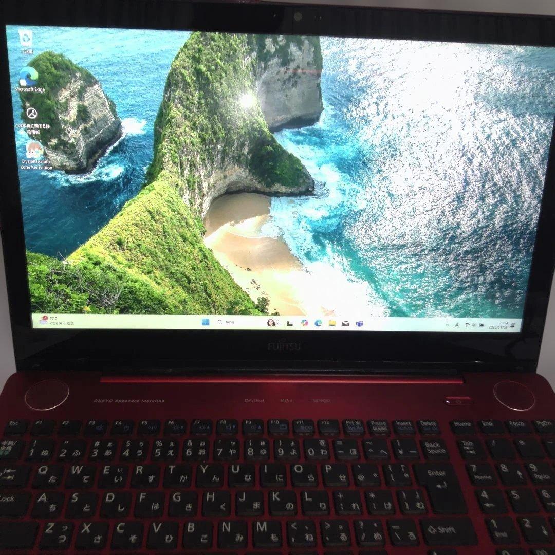 Windowsノート本体 FUJITSU LIFUBOOK AH77/Y 16GB 512GB