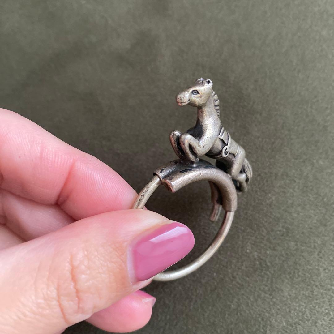 エルメス ホース シュヴァル キーリング シルバー 馬 鍵 Vintage 美品