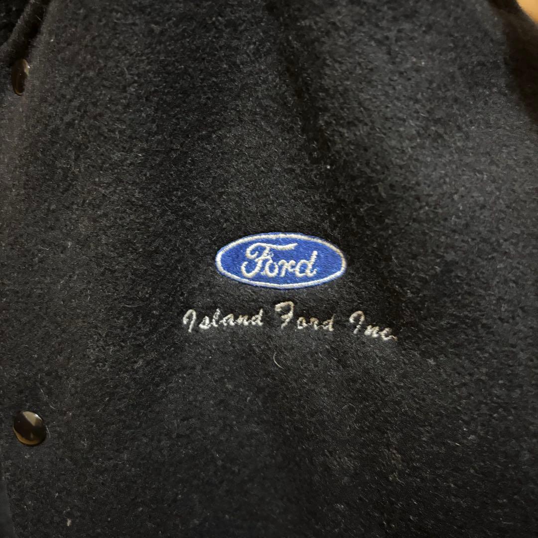 フォード　スタジャン　袖レザー　 ブルゾン　企業　90s 古着