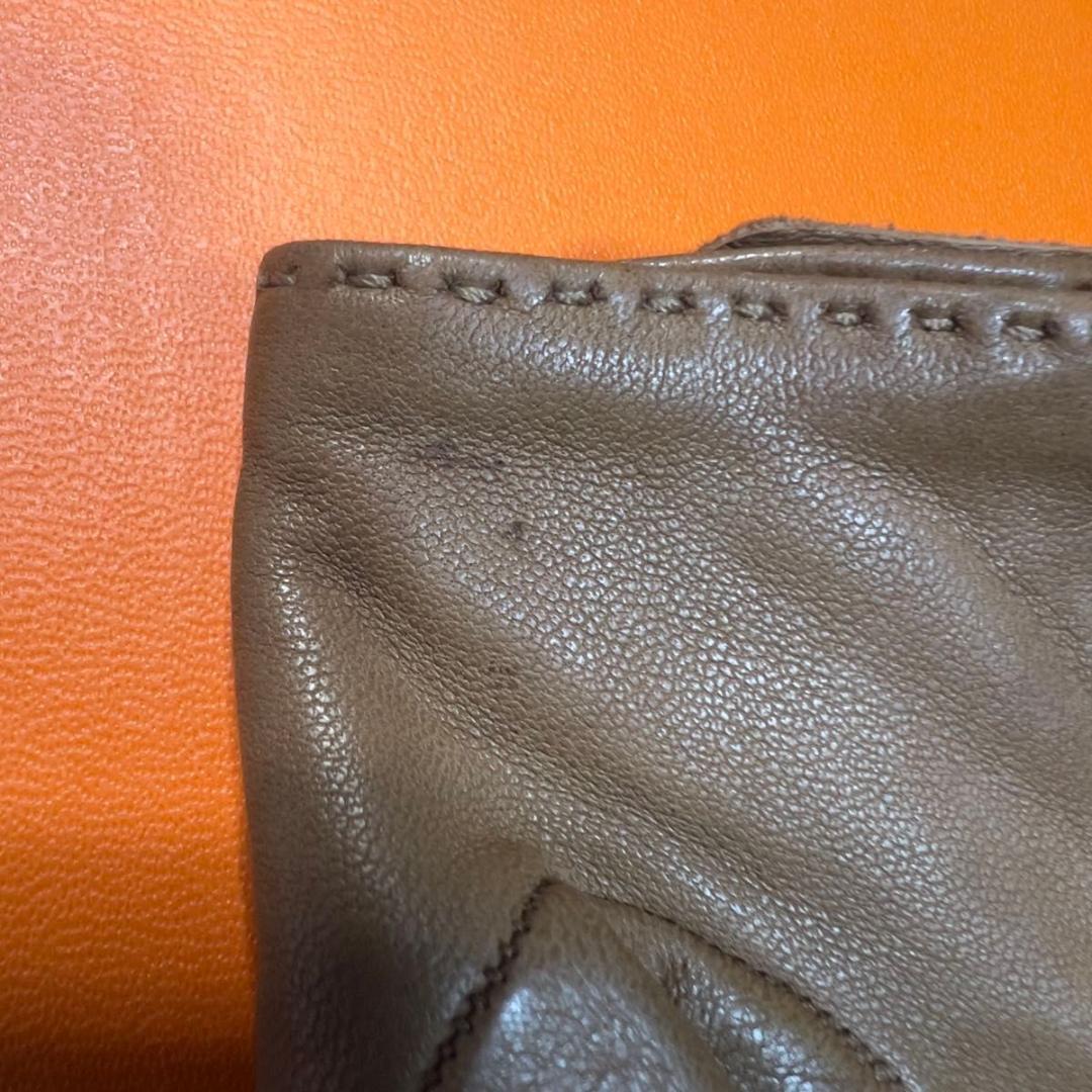 【専用品】HERMS エルメス レザーグローブ ケリー金具 茶 サイズ8