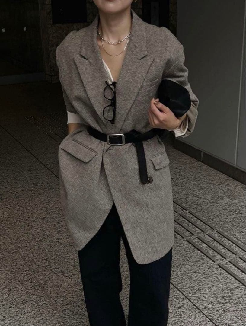 ETRE TOKYO ピークドラペルウールジャケット セットアップ