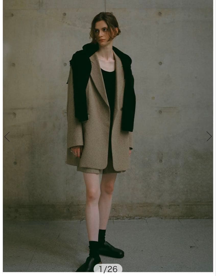 ETRE TOKYO ピークドラペルウールジャケット セットアップ