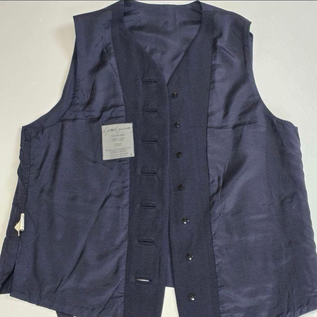 美品 ヨウジヤマモト ベスト ジレ 7つボタン M 黒 匿名配送
