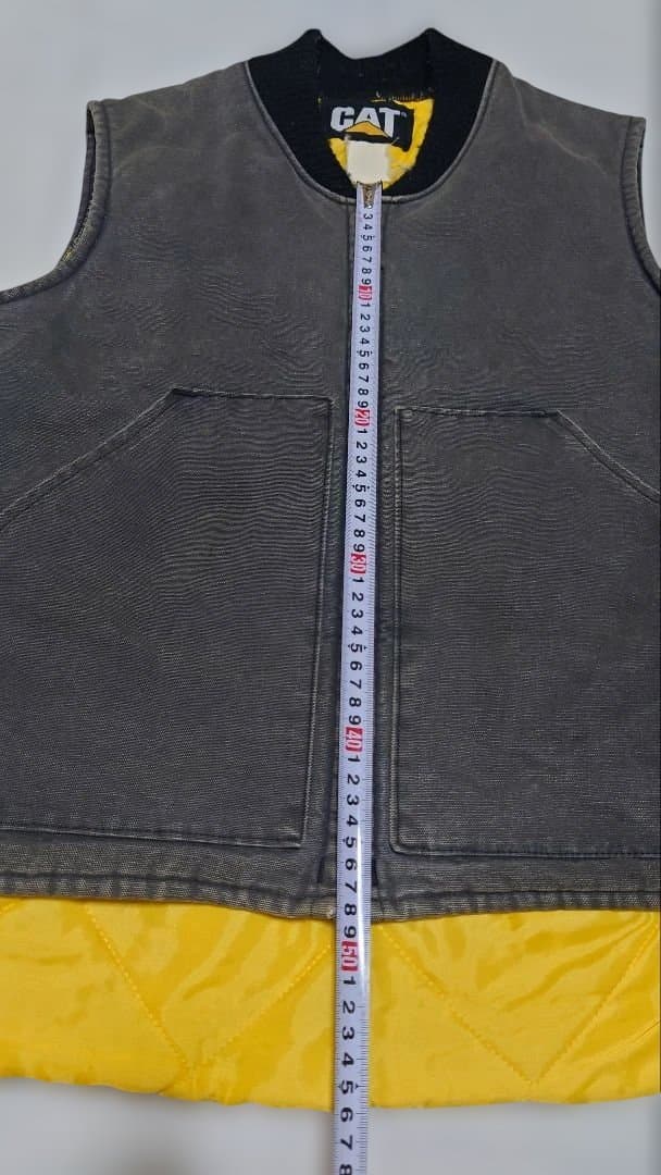 CAT(キャタピラー) ダック地 黒ワークベスト80s90sビンテージ