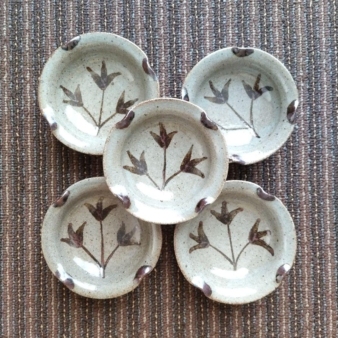 【美品】十三代中里太郎右衛門窯　絵唐津　銘々皿　５客　共箱