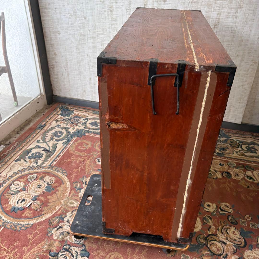 昭和レトロ 古家具 大型 仙台箪笥 4段9杯 引き出し箪笥 和箪笥 ビンテージ