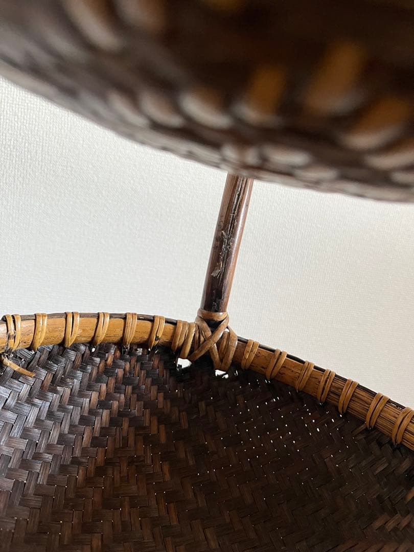 ラタン　アジアン　カゴ　3段