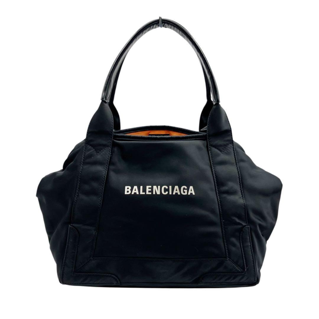 良品✨ バレンシアガ ネイビーカバスS ハンドバッグ ナイロン ブラック