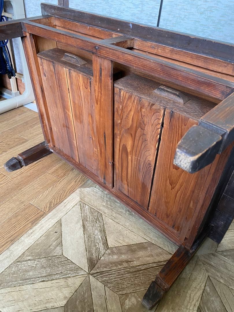 文机 テーブル　ローデスク 古道具　レトロ