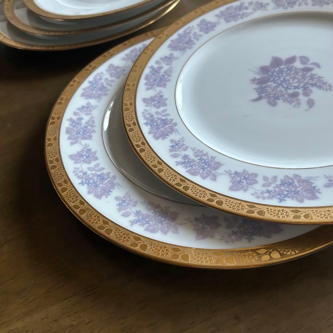 大倉陶園 OKURA 皿 エンボス 陶器 洋食器 金彩 ビンテージ 高級