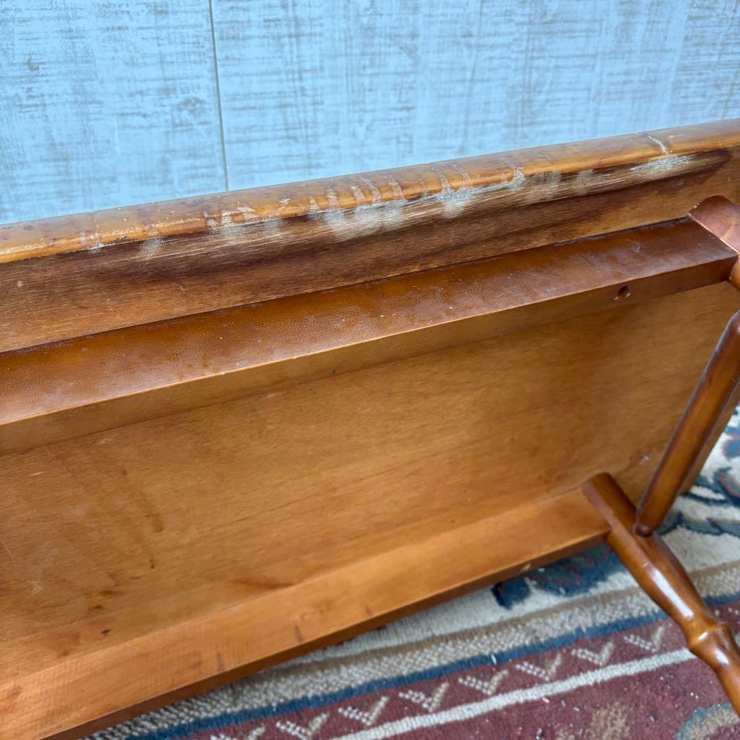 昭和レトロ ミッドセンチュリー 大理石柄 木製センターテーブル コーヒーテーブル