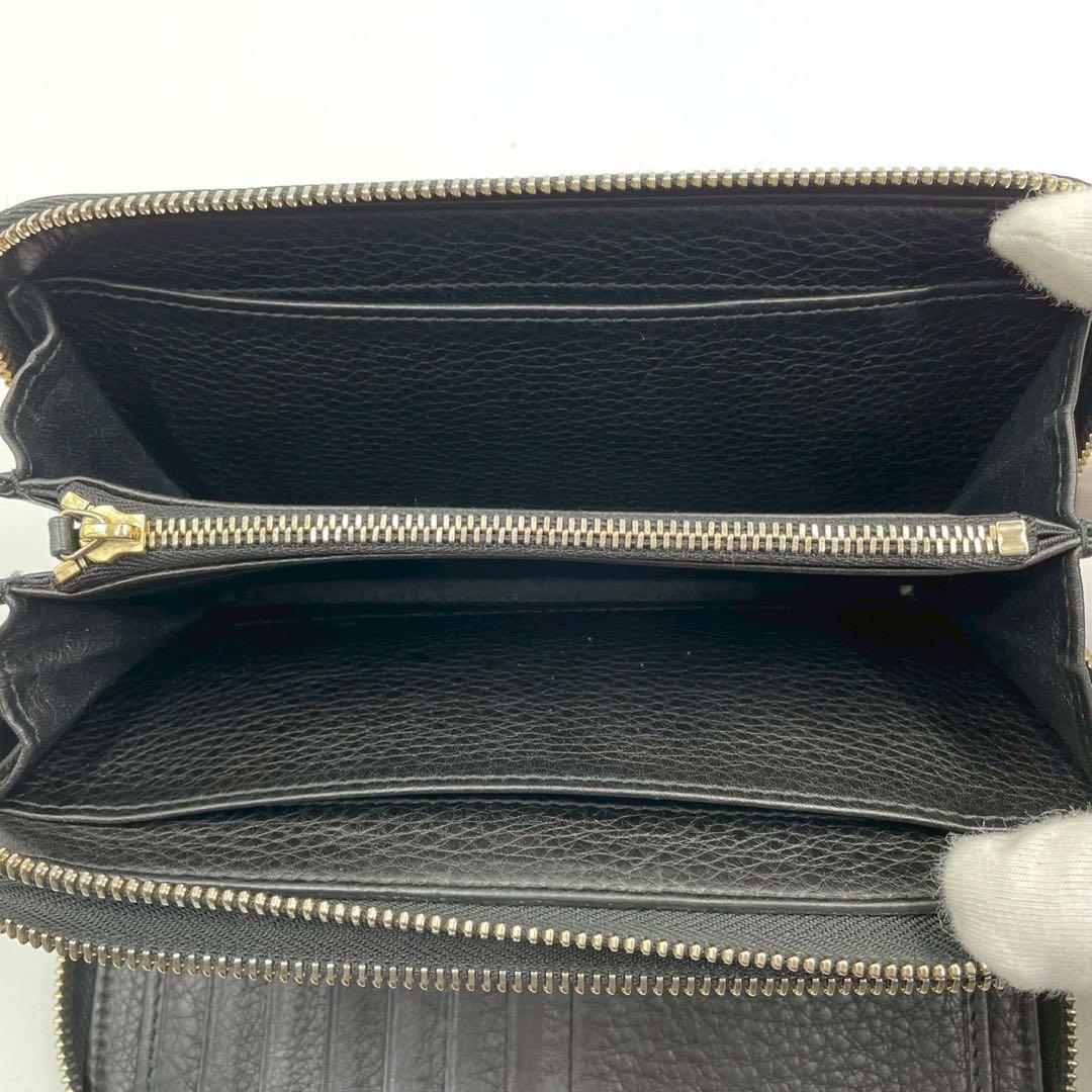 良品　グッチ　長財布　ソーホー　ダブルジップ　インターロッキング　ユニセックス