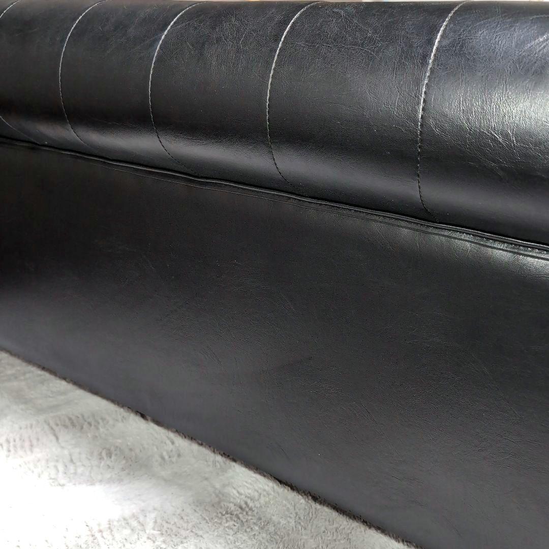美品　AZUMAYA フェリーニ 2人掛けソファ 黒