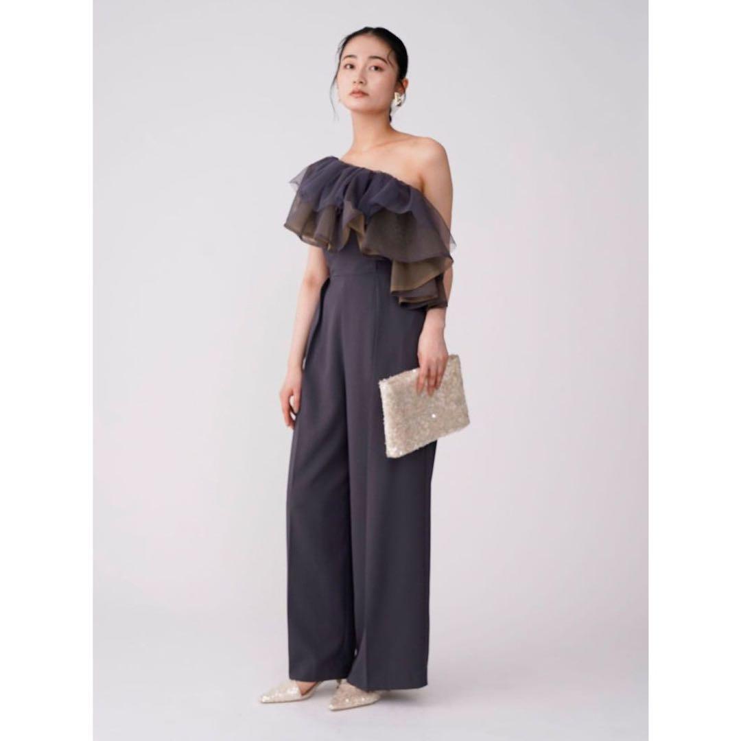 ラグナムーン チュールカラーベアパンツドレス