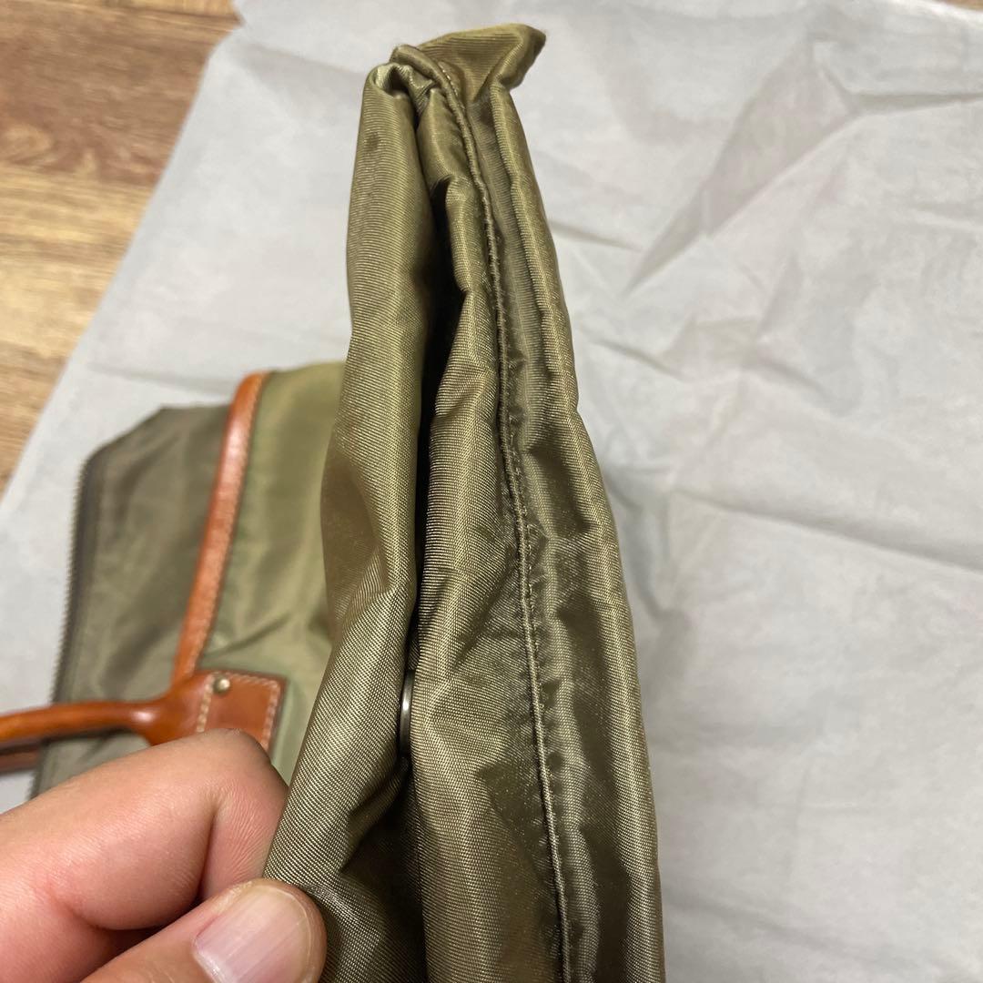 フェリージ　カーキ　ナイロンレザー　ビジネスバック　型番9236