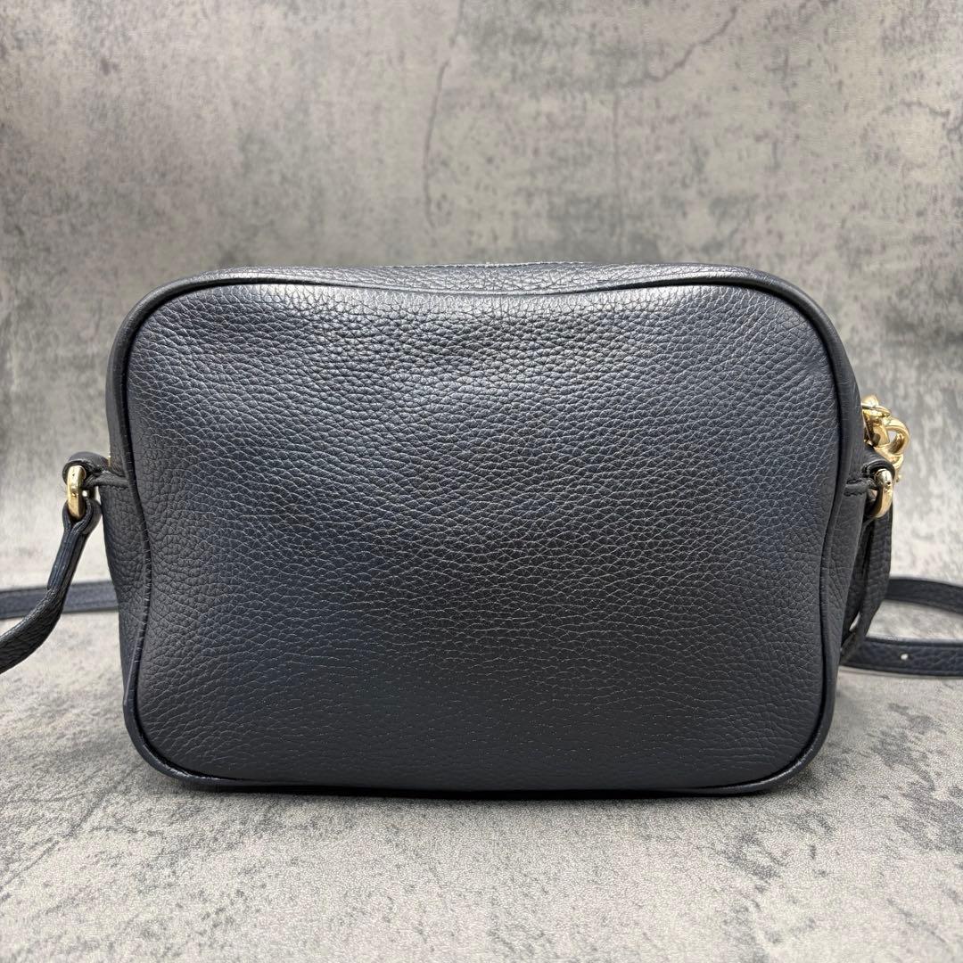 グッチ ソーホー ディスコバッグ カメラバッグ インターロッキング 紺 タッセル