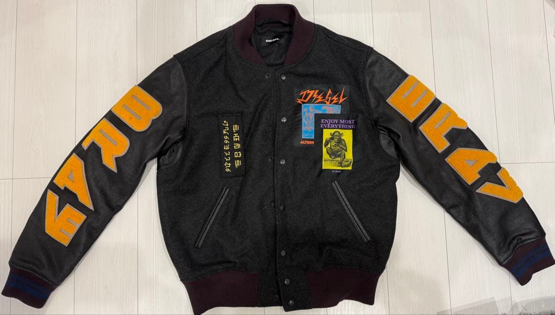 DIESEL ディーゼル スタジャン レザー L