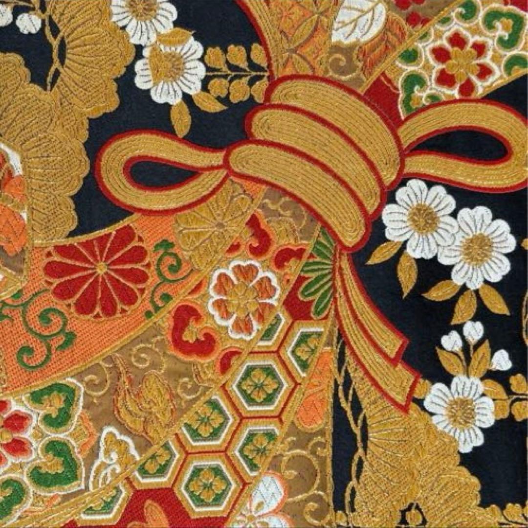 ✴テーブルランナー　兼　タペストリー　正絹　帯生地使用　熨斗　大　ハンドメイド