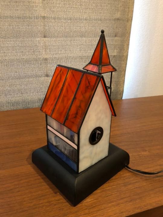 オルゴール内蔵・ステンドグラス　インテリアスタンド