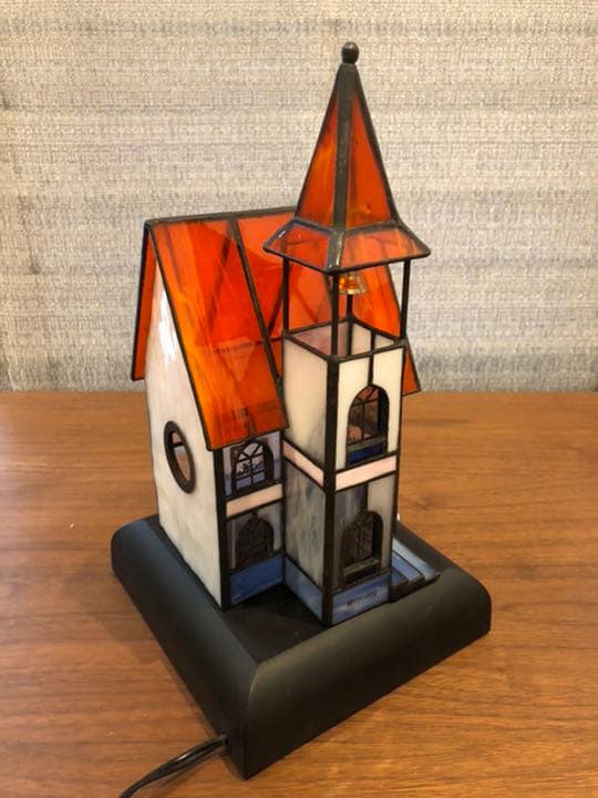 オルゴール内蔵・ステンドグラス　インテリアスタンド