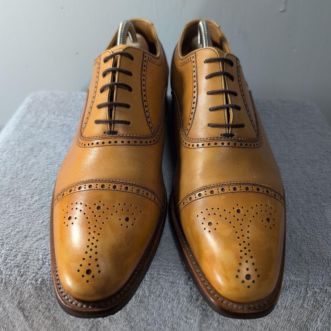 SCOTCHGRAIN ウィング ストレート メダリオン レザー ブラウン