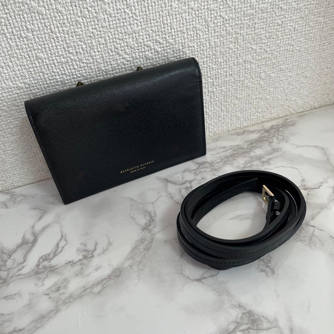 シャーロットオリンピア ネコ レザー 2wayポシェット ショルダーバッグ