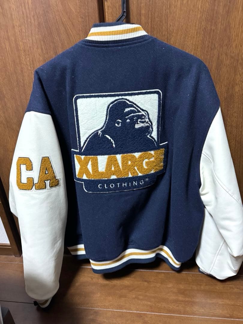XLARGE ネイビー ホワイト スタジャン L